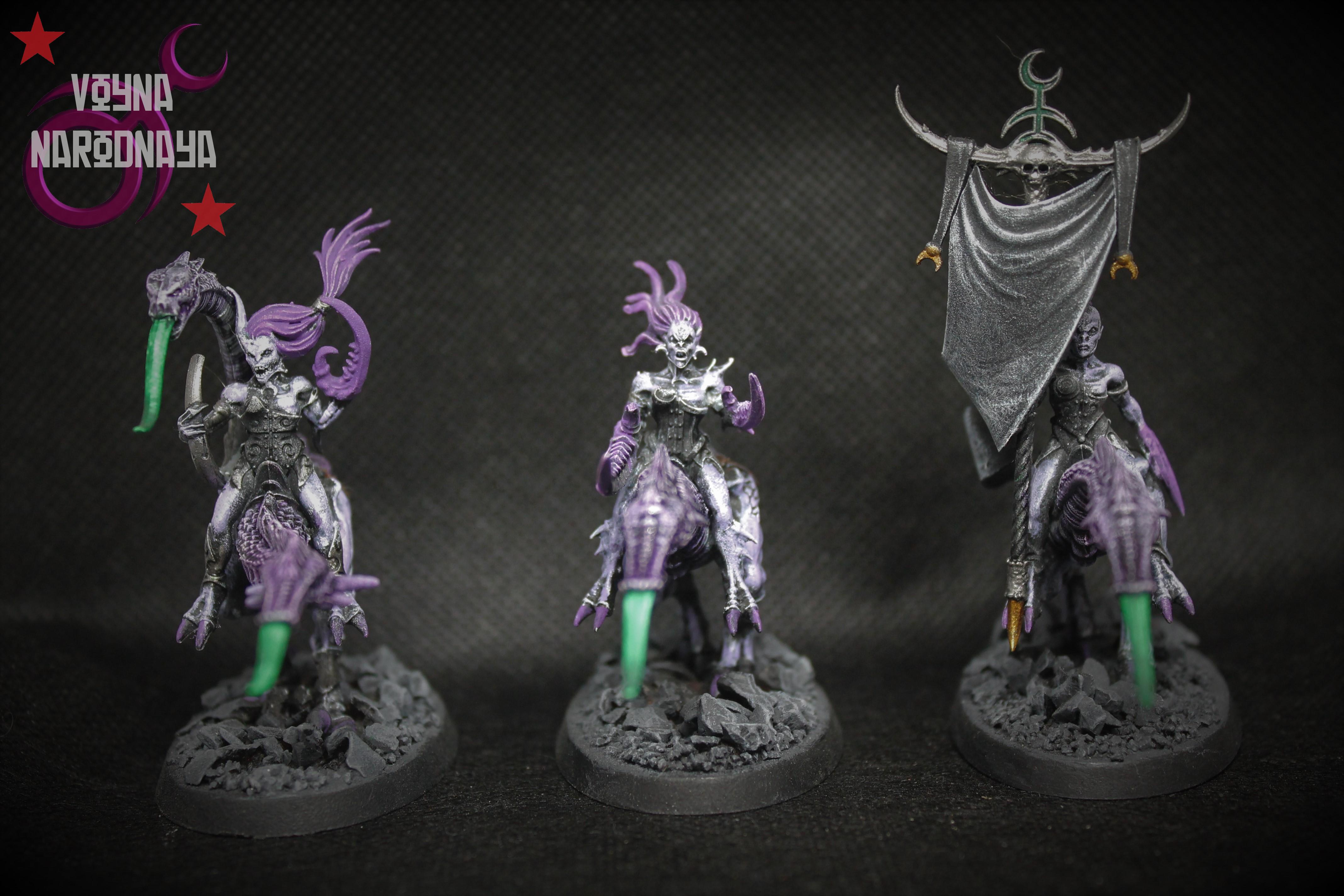 1999 Chaos Daemonette on Steed of Slaanesh Standard Citadel Warhammer Seeker AOS